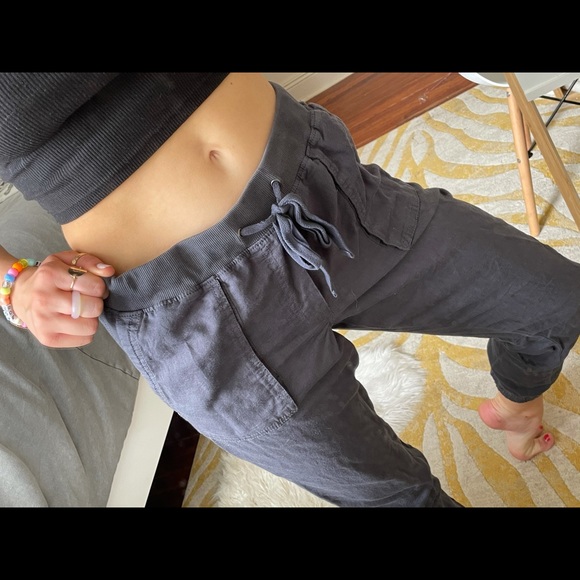 Linen drawstring pants - Picture 3 of 4